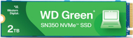 Disk SSD WD Green SN350, 2TB, M.2 2280 PCI-E x4 Gen3 NVMe
