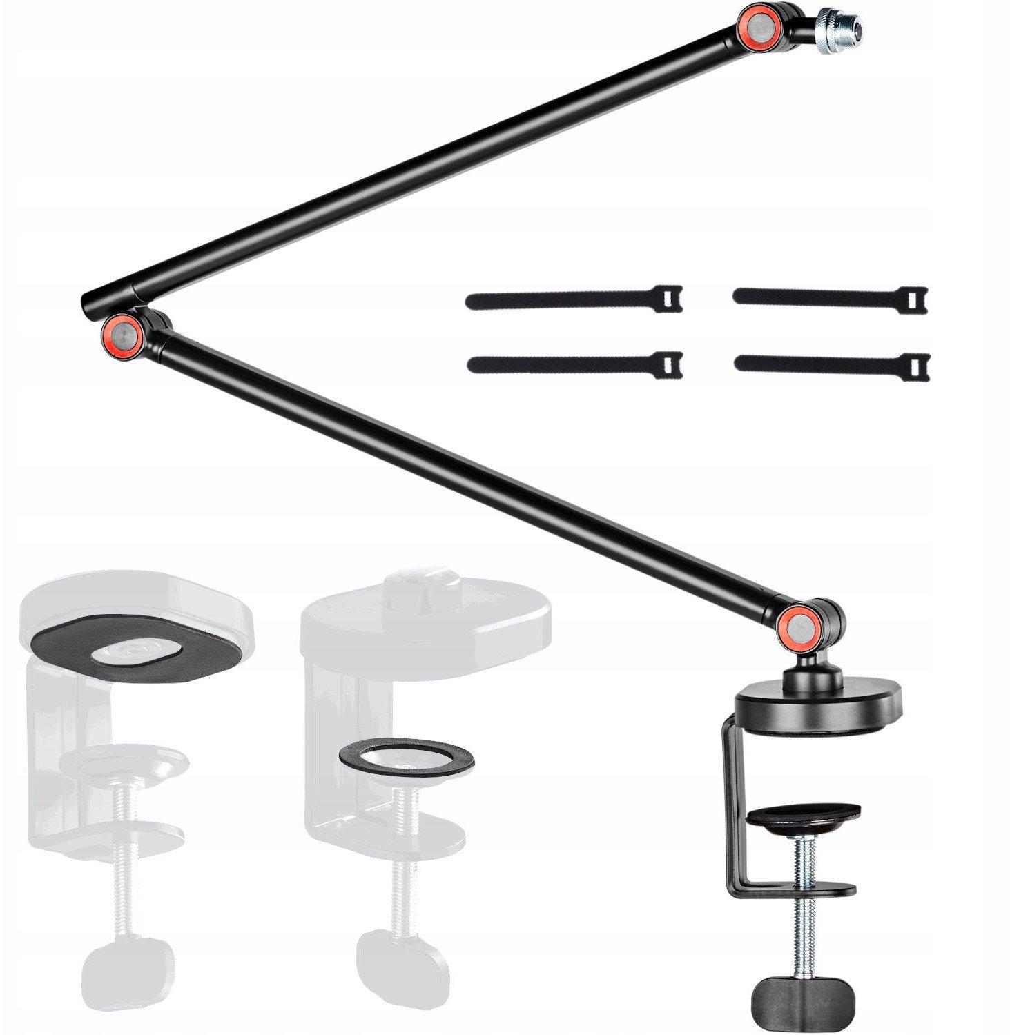 Tripod tavoline për mikrofon Mozos SB44, metal, për gaming, i zi