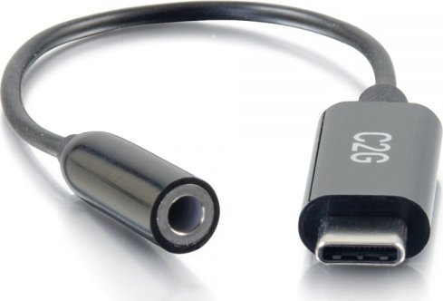 Adapter audio C2G USB C në 3.5mm, USB C në AUX, i bardhë