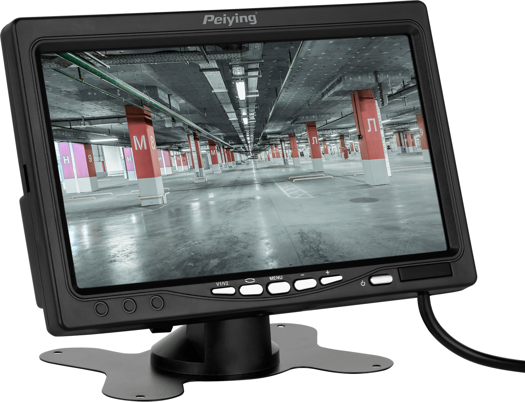Monitor makine Peiying, 7", 2 kanale video, i zi