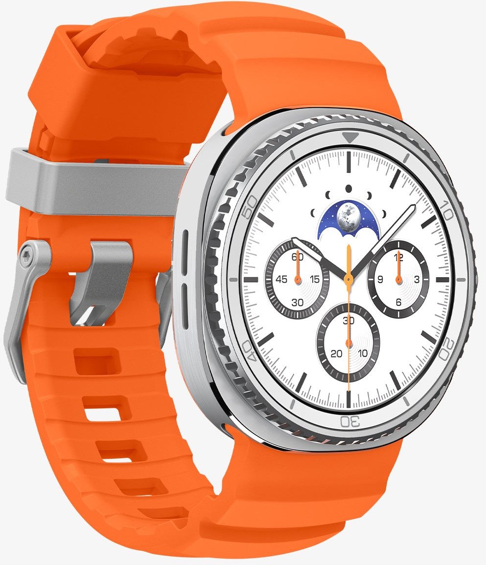 Ремен Spigen Silicone Band, за Samsung Galaxy Watch 8 46mm 44mm 40mm, силикон, портокалова
