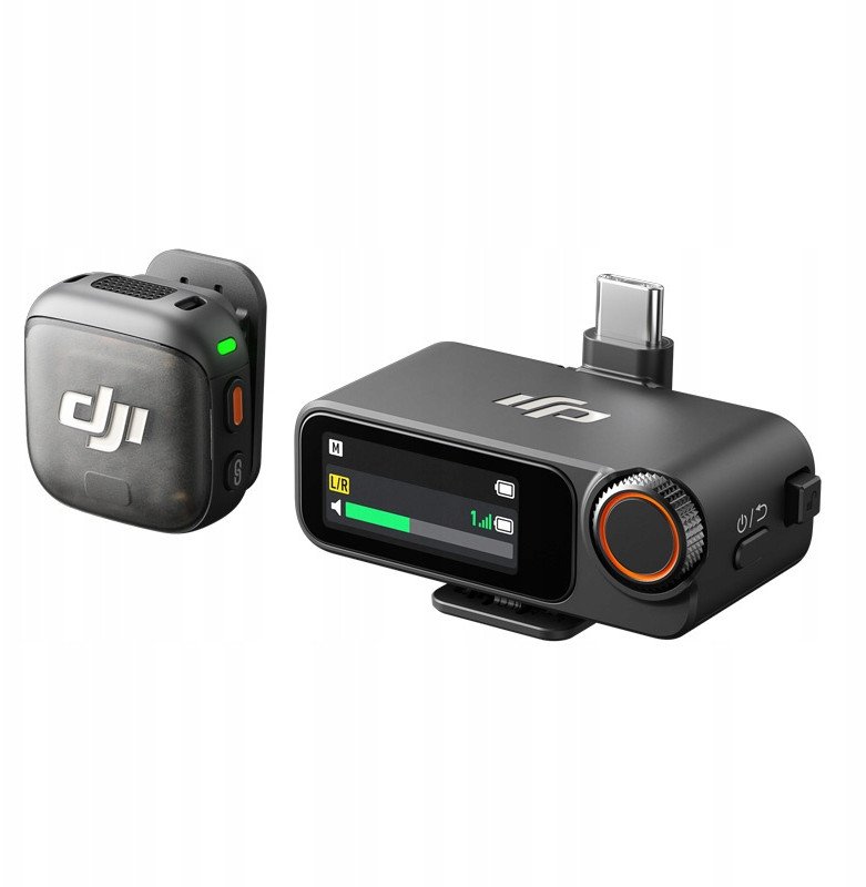 Mikrofon pa tela DJI Mic 3, sistem 1TX 1RX, kuti karikimi