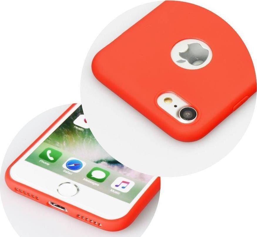 Këllëf telefoni Forcell Soft për iPhone 13 Pro, silikon, i kuq