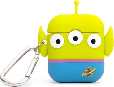 Kapak mbrojtës Thumbs Up 3D Alien për AirPods 1 dhe 2, silikon, jeshil