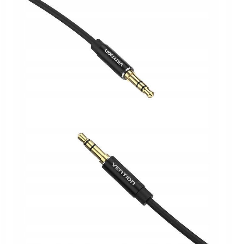 Kabllo audio Vention, 3.5mm male to male, 3m, e zezë