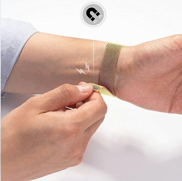 Rrip dore Mercury Mesh Band për Apple Watch, 38/40/41mm, çelik inox, ngjyrë ari