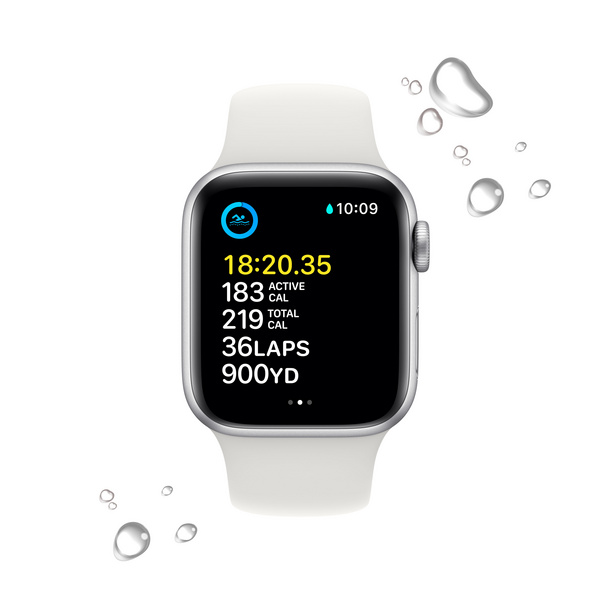 [OUTLET] Apple Watch SE2 GPS 40mm, Silver Aluminium Case me White Sport Band, Regular