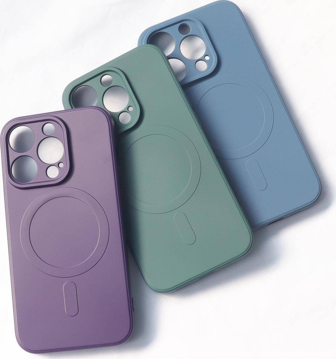 Mbrojtëse telefoni MagSafe Silicone Case për iPhone 15 Pro Max, silikon, e kaltër