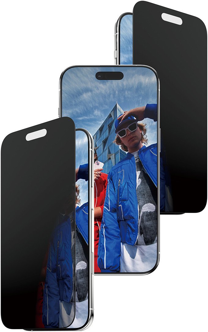 Држач за екран PanzerGlass Privacy, iPhone 17 Air, ultra-wide fit, проѕирен со црна рамка