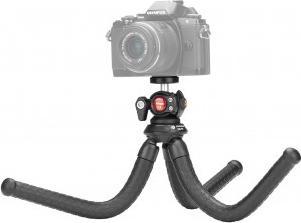 Tripod fleksibël Fotopro Alien Pod RM-80, kapacitet 1.2 kg, me kokë KII dhe mbajtës telefoni, i zi