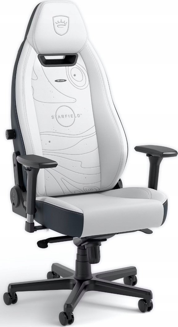 Гејминг столица Noblechairs LEGEND Starfield Edition, ергономска, ПУ, бела сина