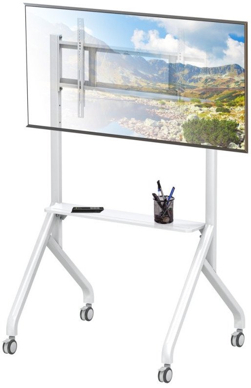 Karrocë TV Techly ICA-TR53LB, 65"-100", deri 100kg, e bardhë