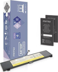 Bateri laptopi Mitsu Lenovo Y50-70 Y50-80, 6400mAh, Li-polymer, e zezë