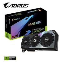 Kartelë grafike GIGABYTE VGA NVIDIA GeForce RTX 4080 SUPER AORUS MASTER OC, 16GB GDDR6X