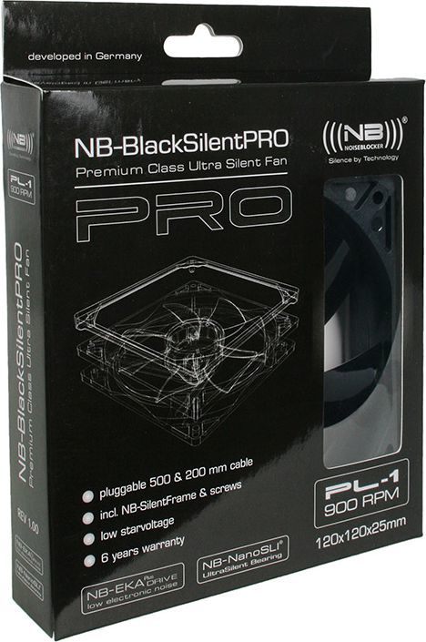 Ftohës Noiseblocker BlackSilent Pro PL1, 120 mm