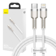 Kabllo karikimi Baseus CATLJK-A02, USB-C në Lightning, 1 m, e bardhë