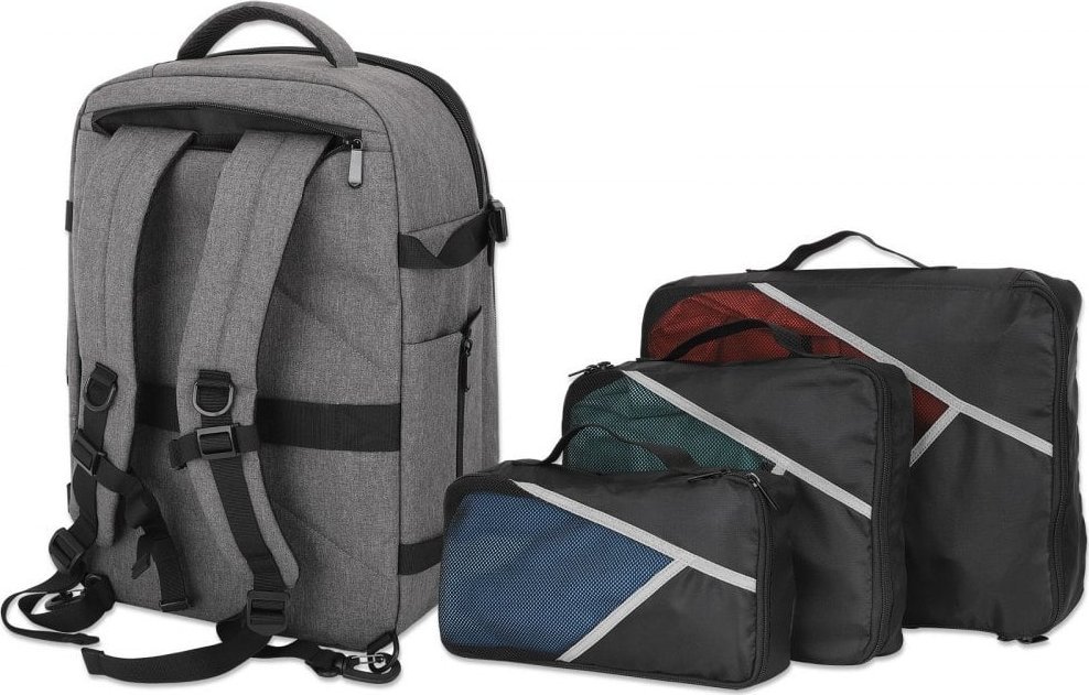 Çantë shpine Manhattan Laptop Backpack, 17.3", 40L, gri