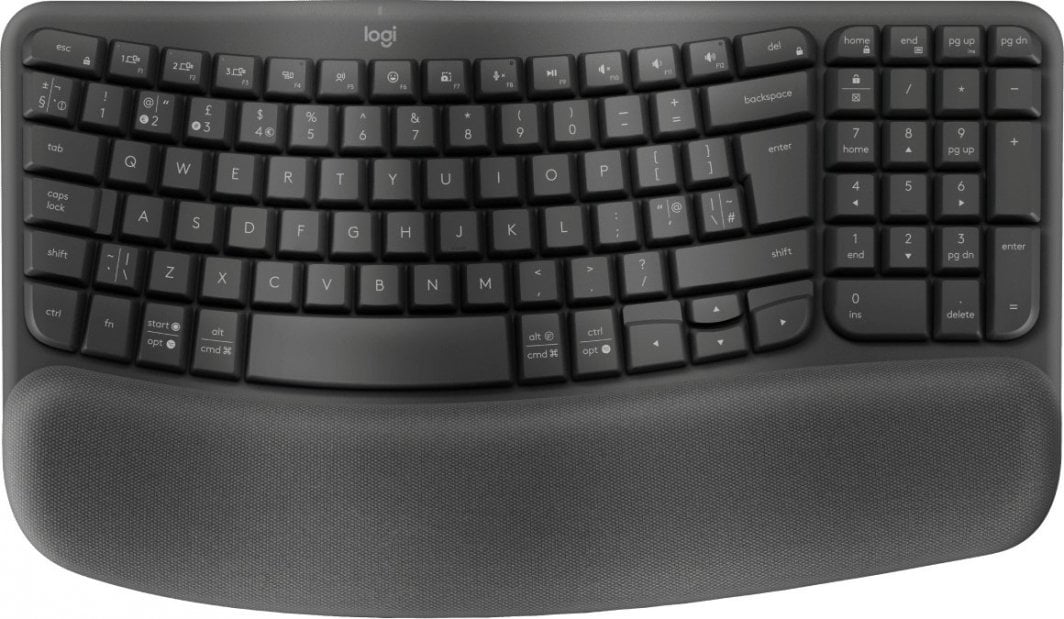 Tastierë Logitech Wave, wireless, US INTL, grafit