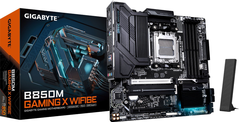 Pllakë amë Gigabyte AMD B850M Gaming X, MATX, Wi-Fi 6E