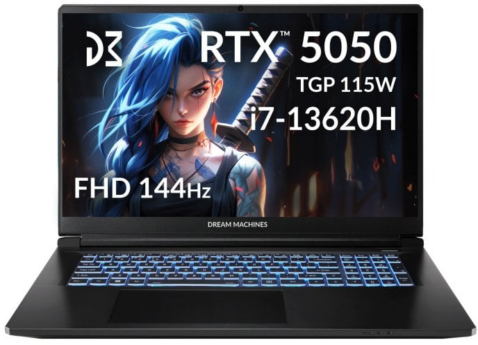 Laptop Dream Machines RTX 5050, i7 13620H, FHD 144Hz, i zi