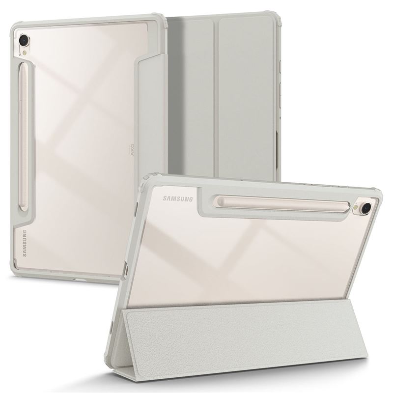 Mbrojtëse për tablet Samsung Galaxy Tab S9 Spigen Ultra Hybrid Pro, e hirtë
