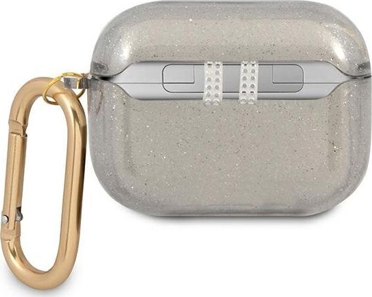 Mbulesë mbrojtëse Guess GUAPUCG4GK Glitter për AirPods Pro, TPU, gri