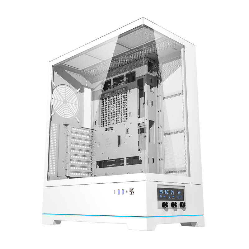 Kuti kompjuteri DarkFlash DY451L, ATX MIDI Tower, xham i temperuar, e bardhë