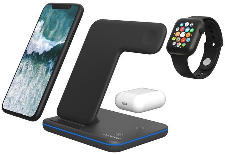 Stacion karikimi CANYON WS-302 3in1 Qi, i zi 