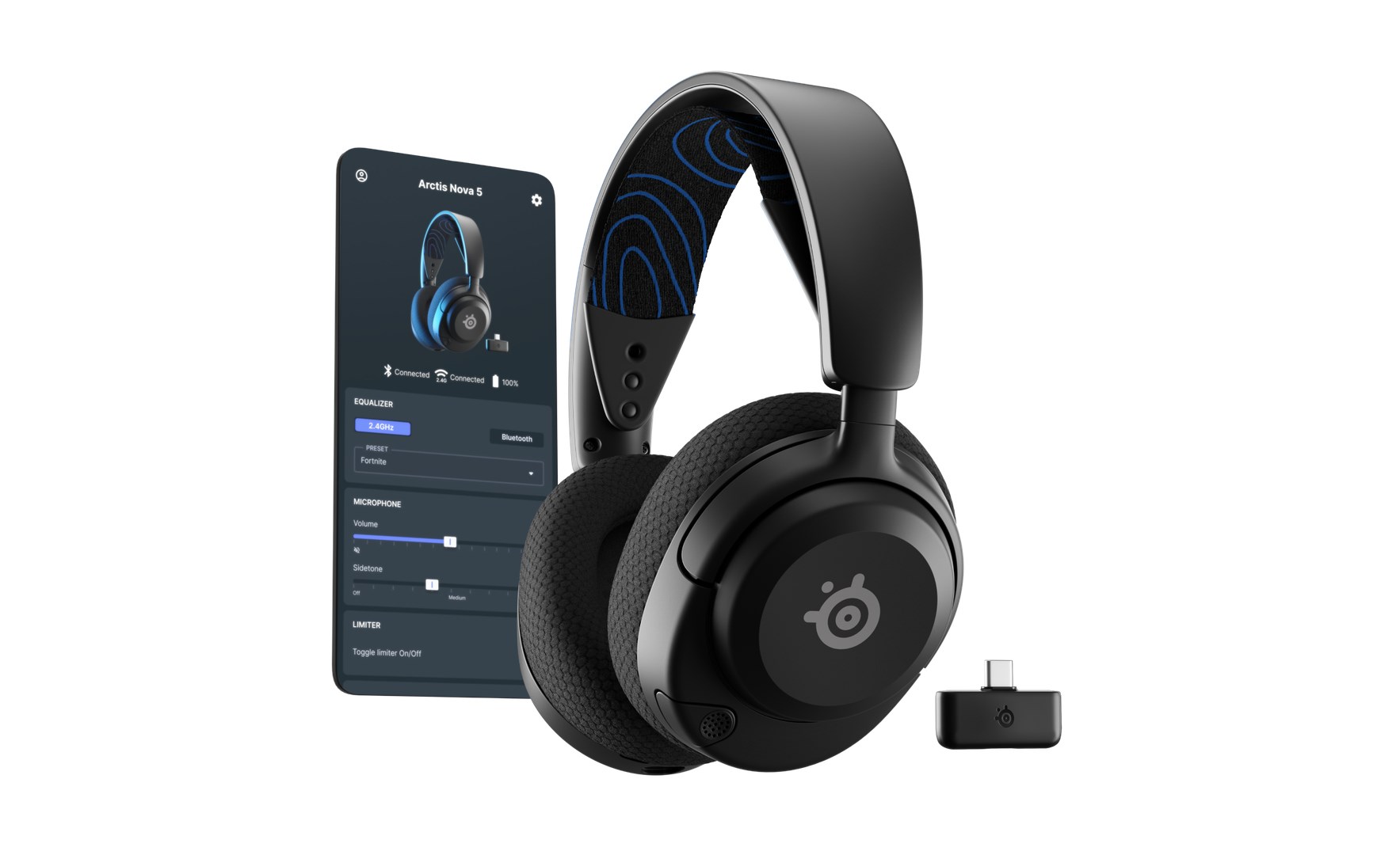 Kufje SteelSeries Arctis Nova 5P, Wireless, PS5, të zeza
