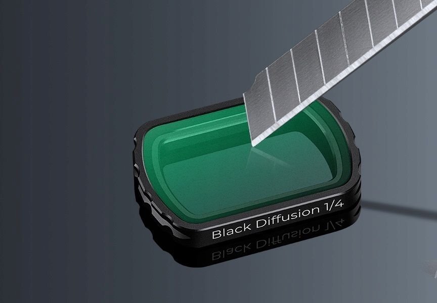 Filter diffusion K&amp;F Concept HD Black Diffusion 1/4, për DJI Osmo Pocket 3, i zi