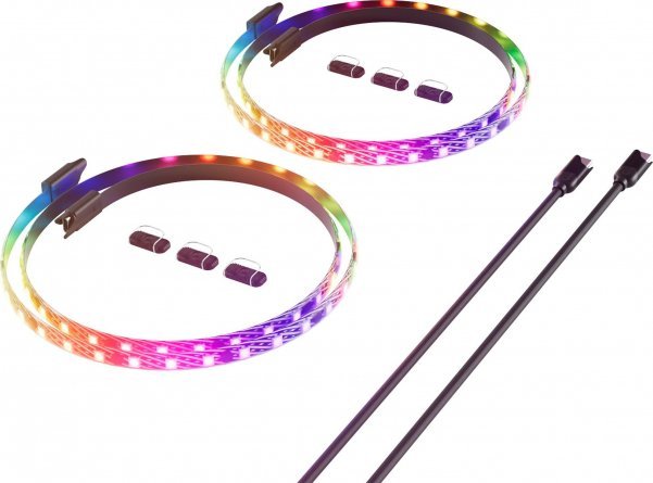 Shirita LED HYTE LS30 QRGB, 1000mm, set 2 copë, të zinj
