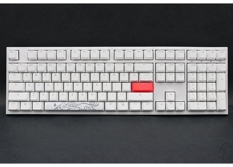 Tastierë për lojëra Ducky One 2 White Edition, MX-Blue, LED, e bardhë