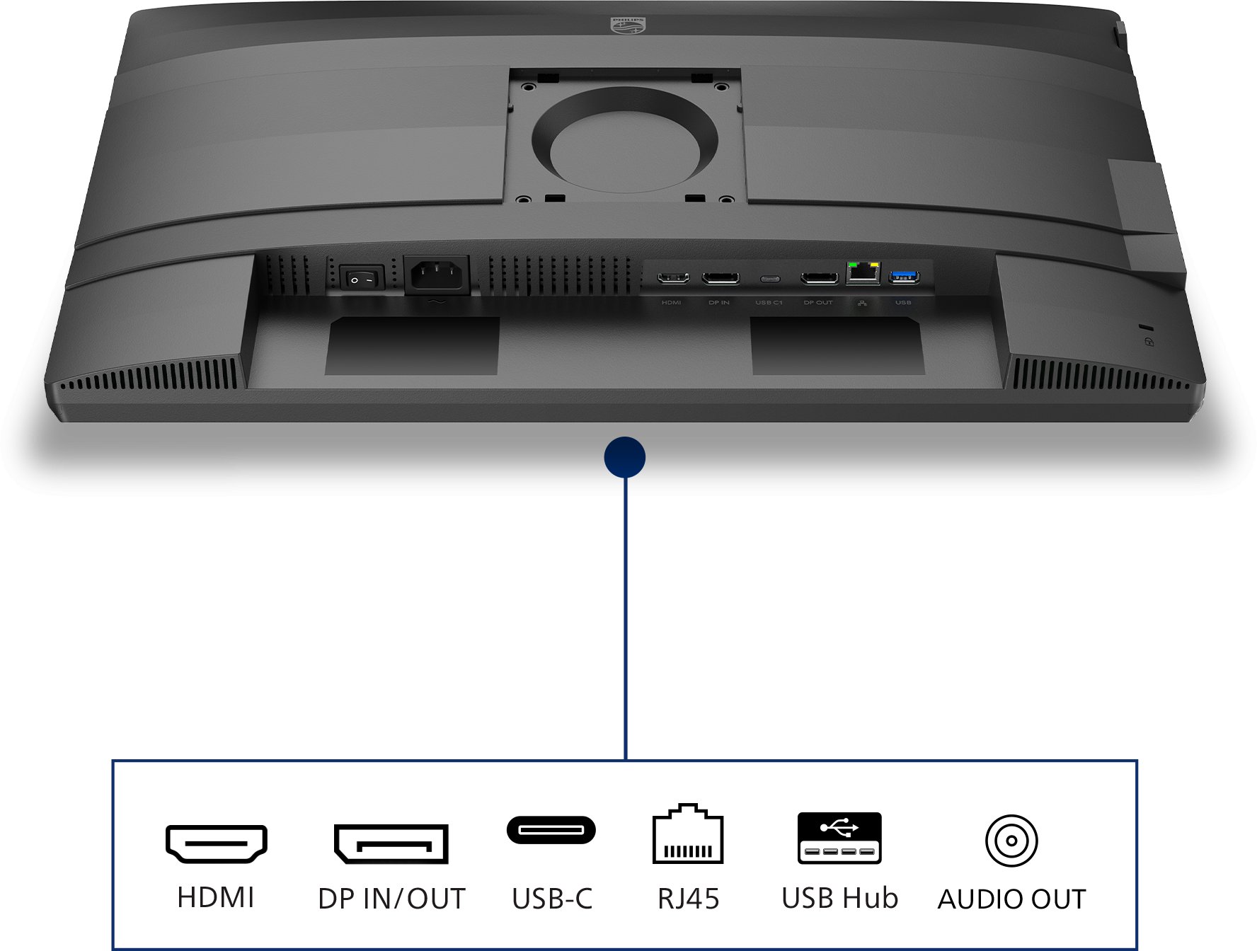 Monitor Philips 4000 Series 24B2U4301/00, 23.8", Full HD, gri