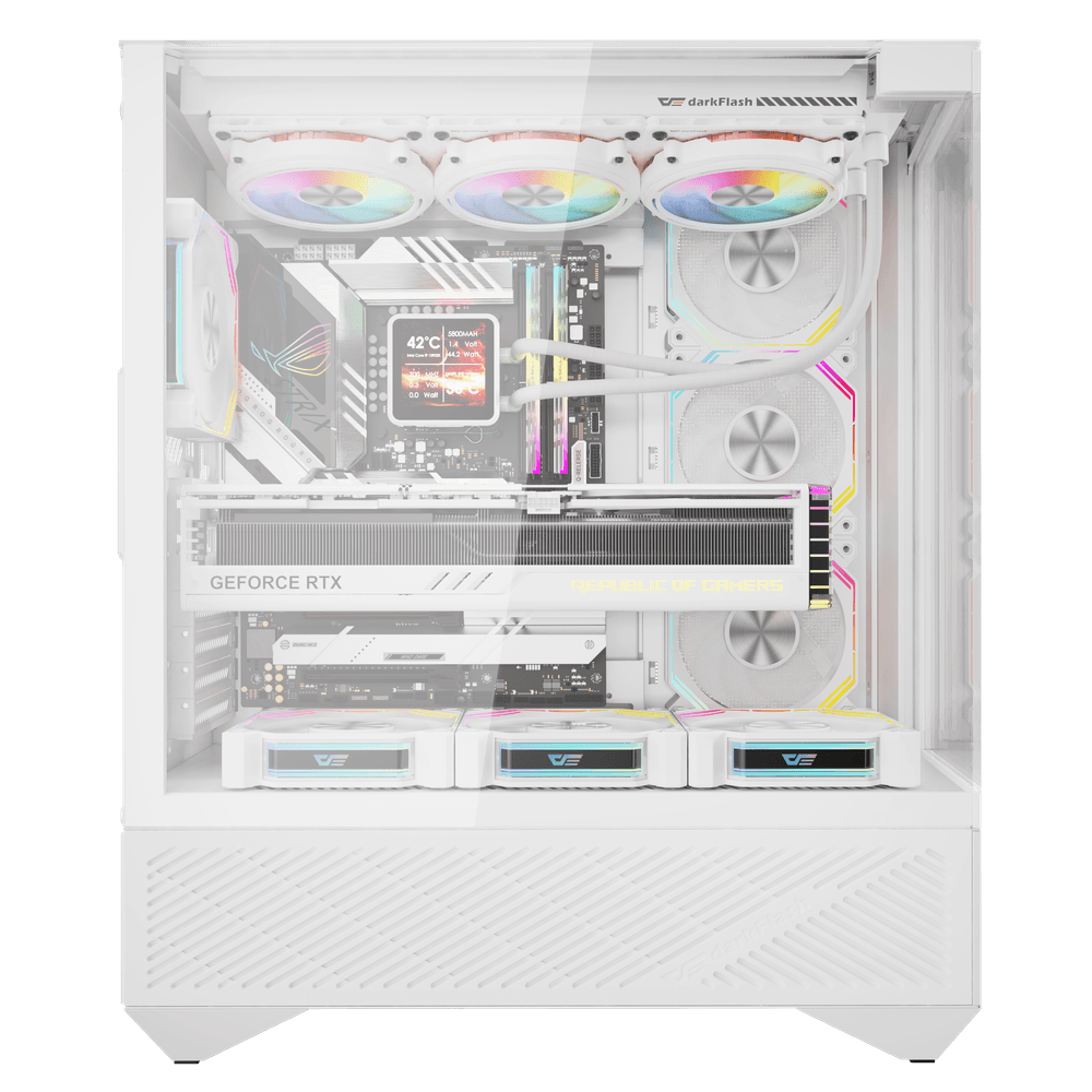 Kasë Darkflash Case DY460, Mid-Tower, e bardhë