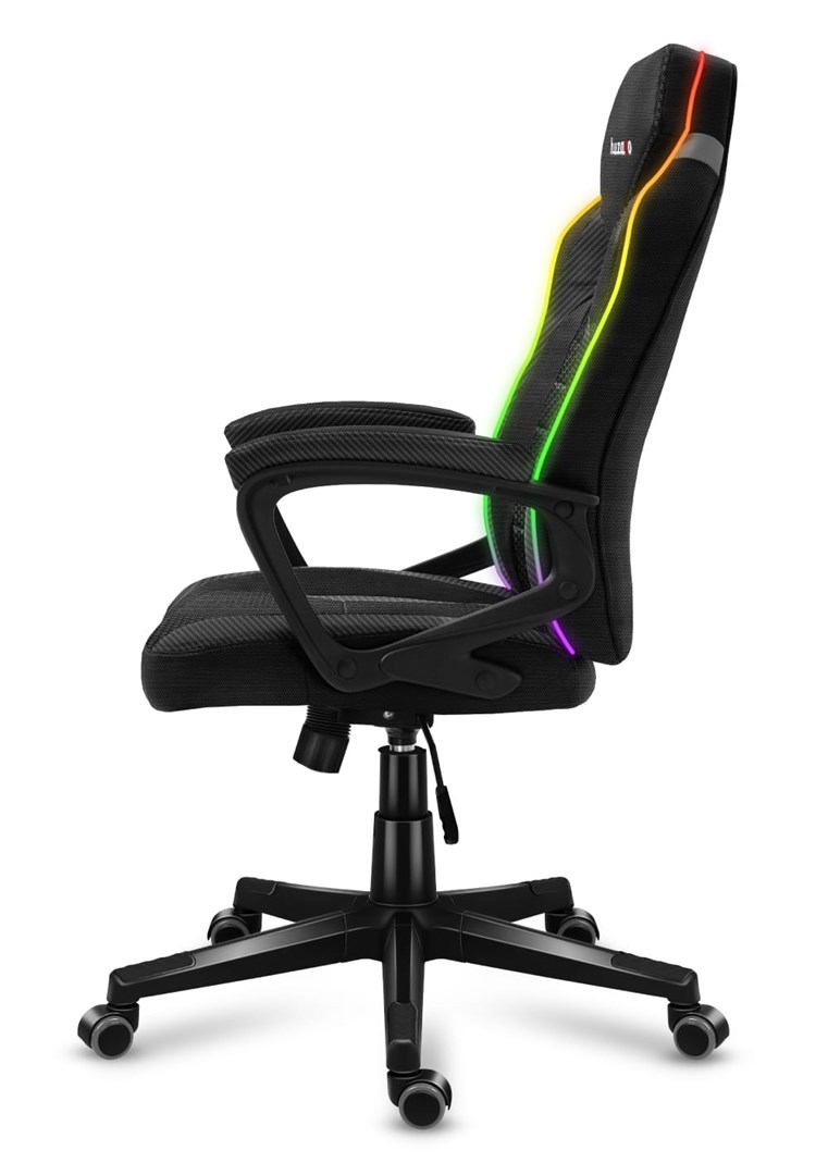 [OUTLET] Karrige lojërash Huzaro Force 2.5 RGB Carbon Mesh, 130 kg, e zezë
