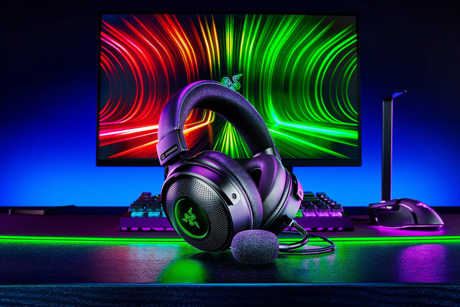 Kufje gaming Razer Kraken V3 HyperSense, 7.1, me mikrofon, të zeza