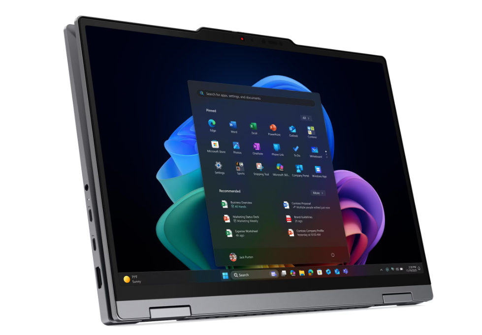 Laptop Lenovo ThinkPad X1 2-in-1 G11 Copilot+ PC, 14, Intel Core Ultra 7 355, 32GB RAM, 512GB SSD, Intel Integrated Graphics, i hirtë
