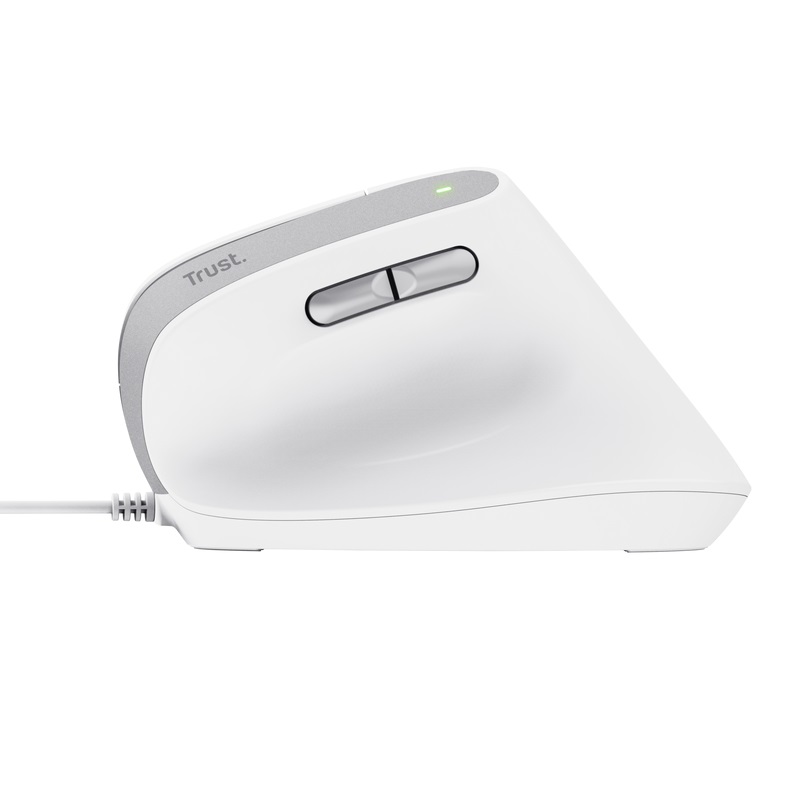 Maus Trust Bayo II, оптички, 2400 DPI, USB, бел