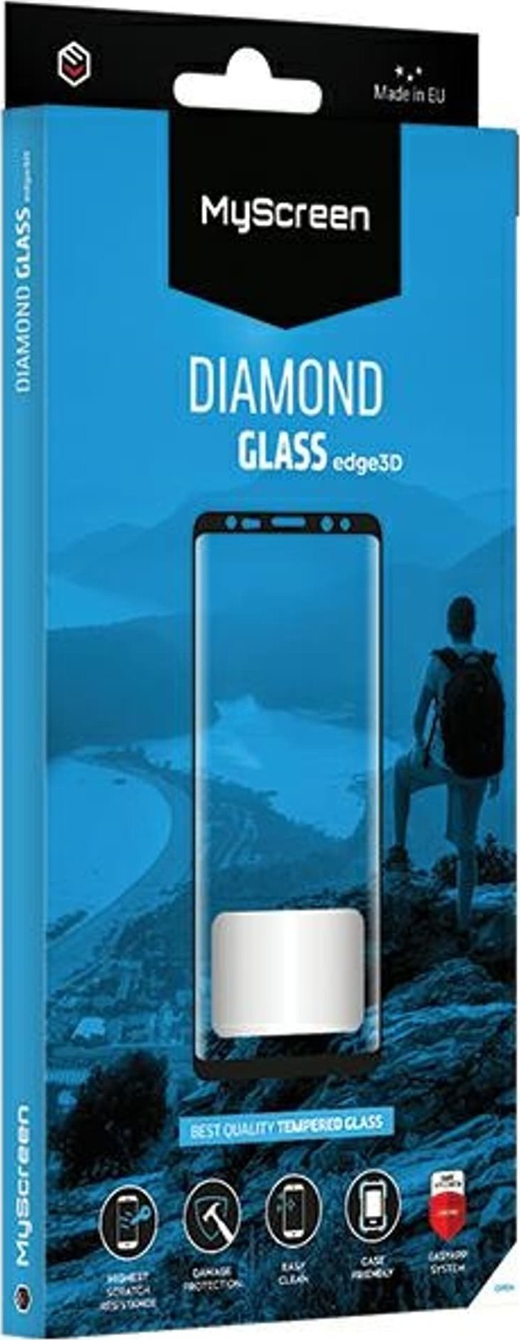 Xham mbrojtës Ms Diamond Glass Edge 3D për Motorola Edge 50 Pro 50 Ultra, 0.33mm, fortësi 9H, i zi