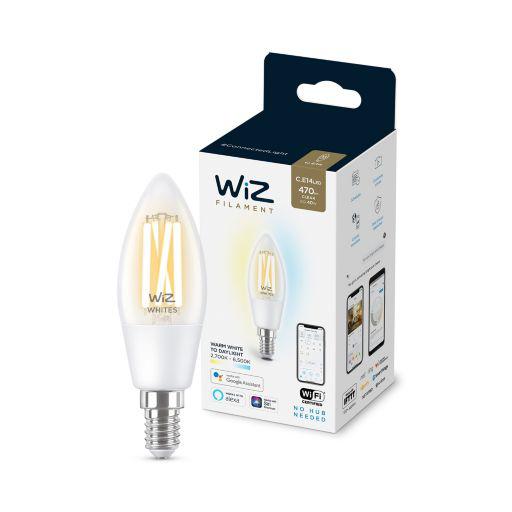 Llambë LED Philips WiZ Filament 8718699787196, E14, 4.9W, e bardhë e rregullueshme