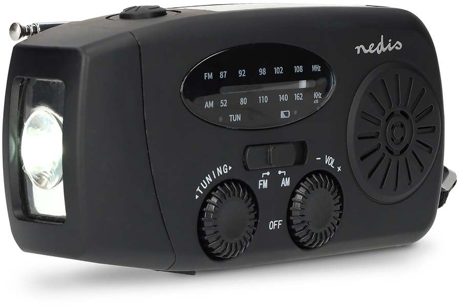 Radio emergjente Nedis Table Version, AM/FM, powerbank, me manivelë