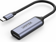 Adapter video UNITEK V1415A, USB Type C në DisplayPort, 8K, gri