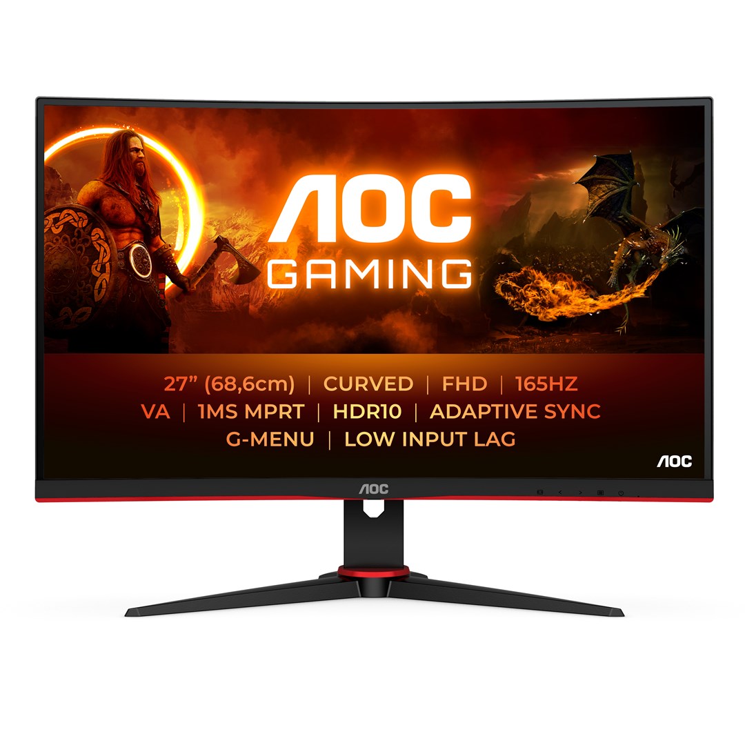 Monitor AOC C27G2E/BK, 27", Full HD, 165 Hz, i zi