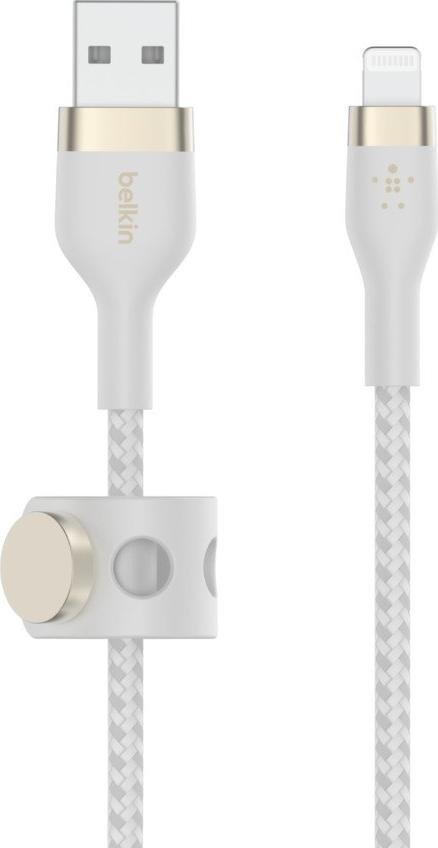 Kabllo karikimi Belkin CAA010BT1M, USB A në Lightning, 1 m, e bardhë