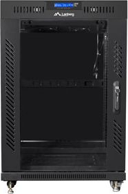 Kabinet rrjeti Lanberg Standing Cabinet 19" FF01-6815-12BL, 15U, me ventilatorë, i zi