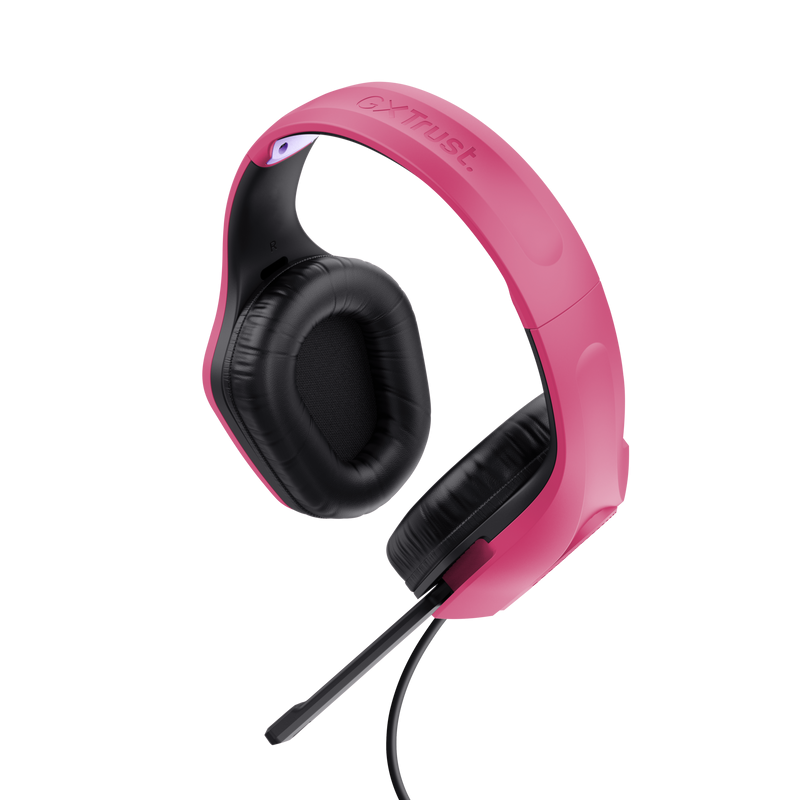 Kufje gaming Trust GXT 415P Zirox, 50mm, 3.5mm, rozë