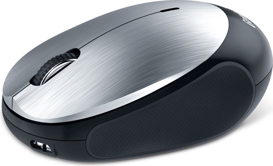 Maus Genius NX-9000BT, wireless, USB, i zi dhe i argjendtë