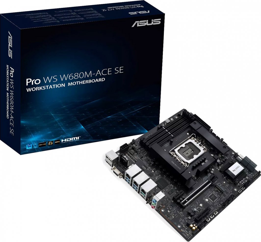 Pllakë amë ASUS PRO WS W680M-ACE SE, Intel W680, Socket 1700, 4 slota, Micro ATX