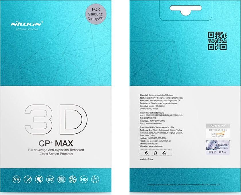 Xham mbrojtës Nillkin 3D CP+ Max për Samsung Galaxy S20 Ultra, xham i temperuar 9H, transparencë e lartë, i zi