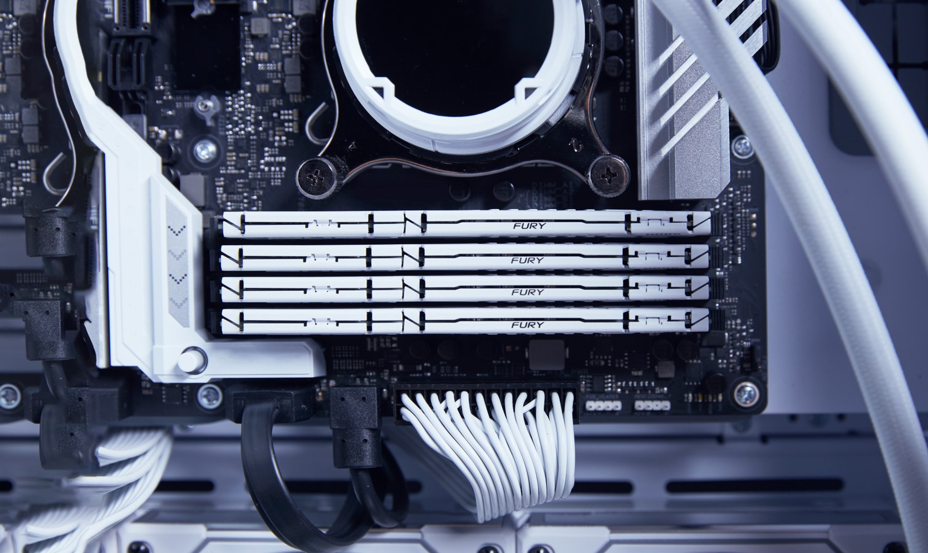 Memorie RAM Kingston Fury Beast White, 16GB, DDR5, 6800 MT/s, CL34, e bardhë